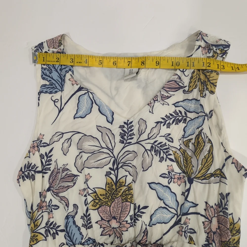 Rachel Zoe White Floral Sleeveless Dress Knee Length Women's 4 Easter Spring - Picture 13 of 16